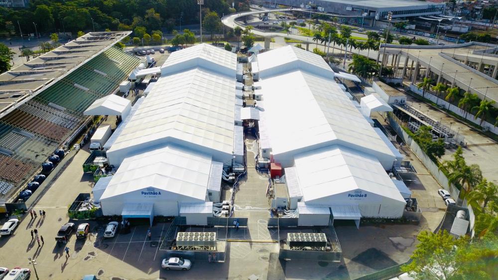 Hospital de campanha do Maracanã é inaugurado neste sábado (9). Foto: Rogério Santana/Divulgação Governo do RJ