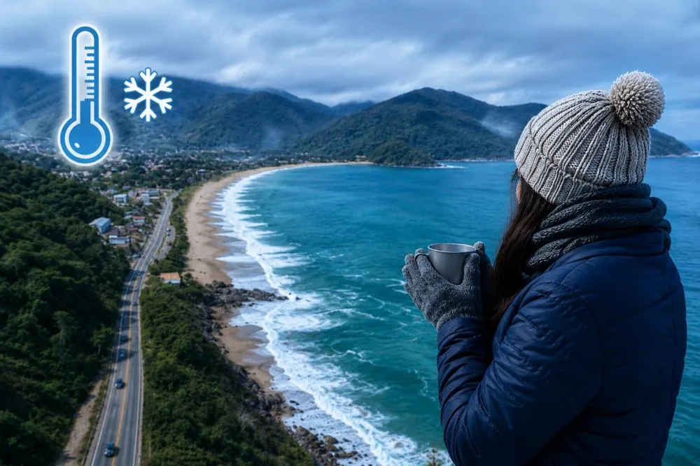 Defesa Civil alerta para queda de temperatura e reforça cuidados com grupos mais vulneráveis em São Sebastião.